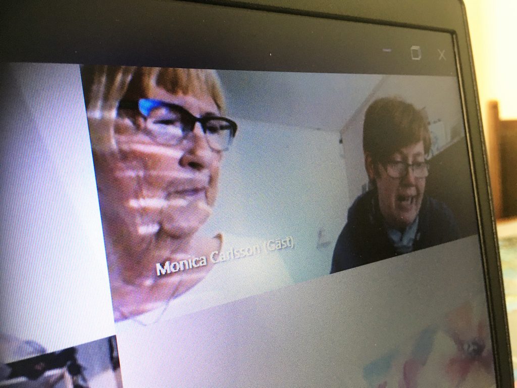 Gunilla med handledare på Riksstämma