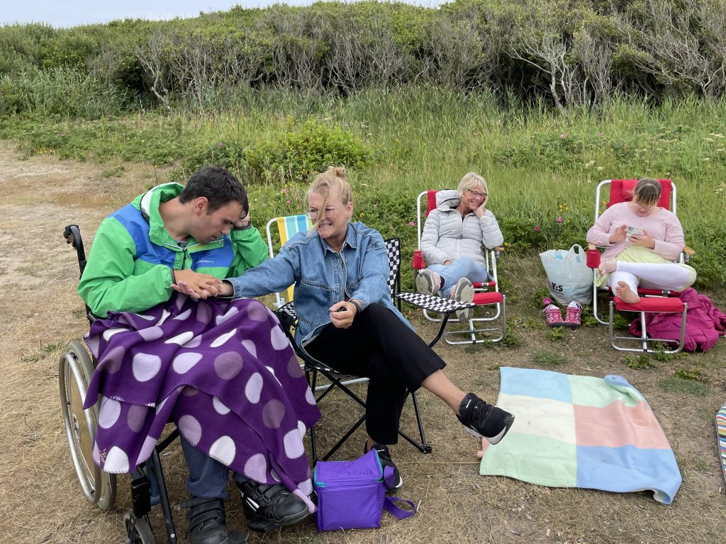 Deltagare på stranden