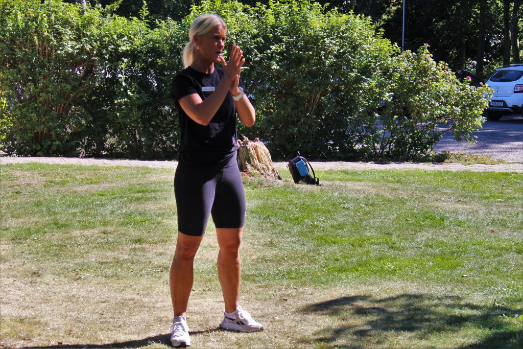 Pernilla leder uppvärmningg