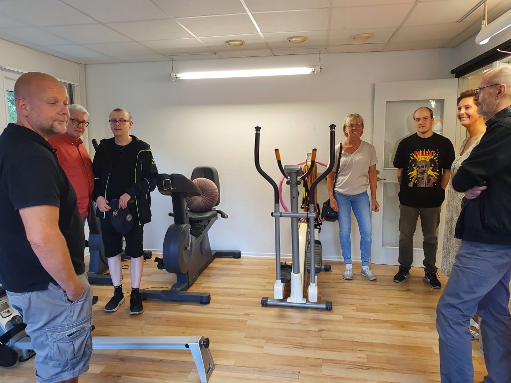 Besökare på gymmet