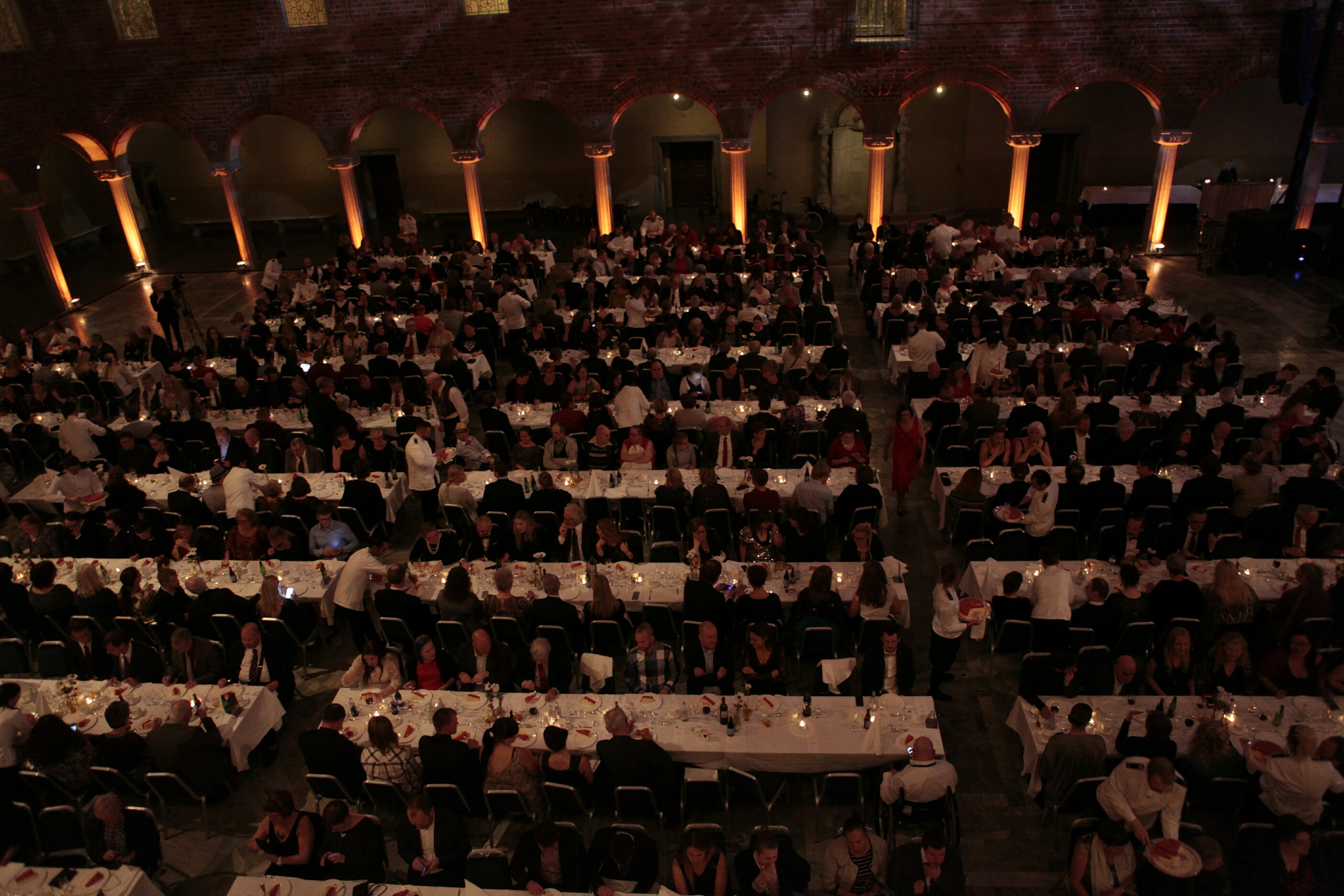Galadukade bord i Blå Hallen, Stockholms stadshus
