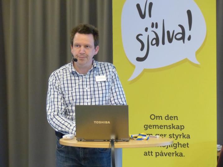 Anders Peterson, Riks-Klippans ordförande, berättar om Klippans arbete