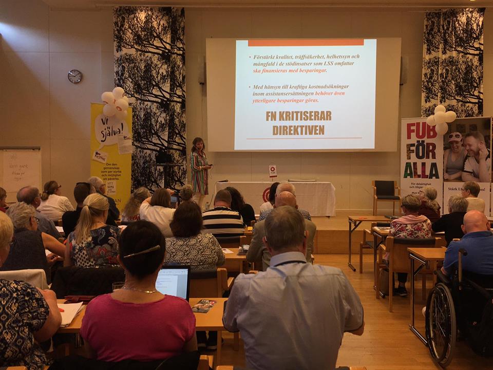 Forum FUB 2017 Judith Timoney berättade om Funktionsrätt Sveriges LSS-arbete