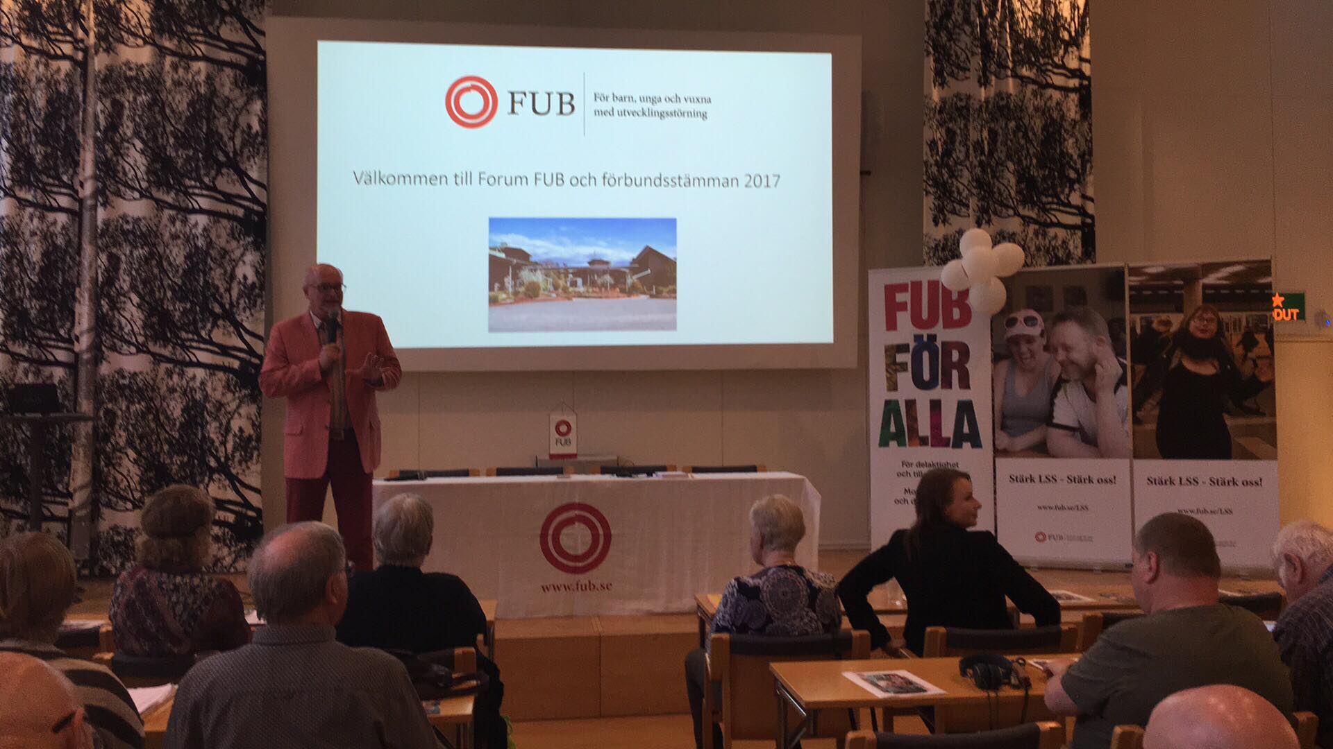 Forum FUB 2017 Riksförbundet FUB:s ordförande Thomas Jansson inleder