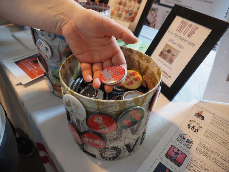 FUBs förbundsstämma 2017 Knappar om att olika är bra.