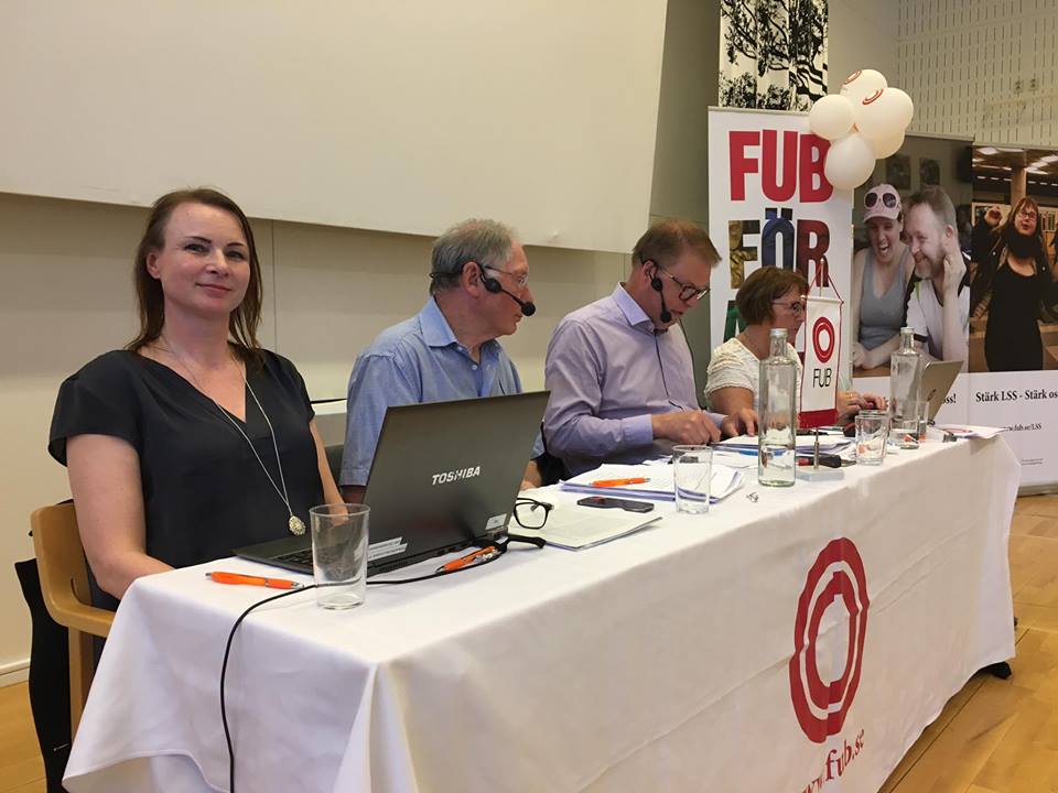 Presidiet för FUB:s förbundsstämma 2017: Nina Alander, Göran Stridsberg, Bengt Eliasson och Monica Carlsson