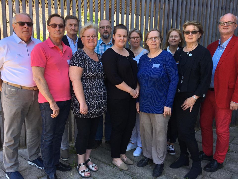 FUB:s förbundsstyrelse vald i maj 2017. Saknas på bilden gör Lillemor Holgersson.