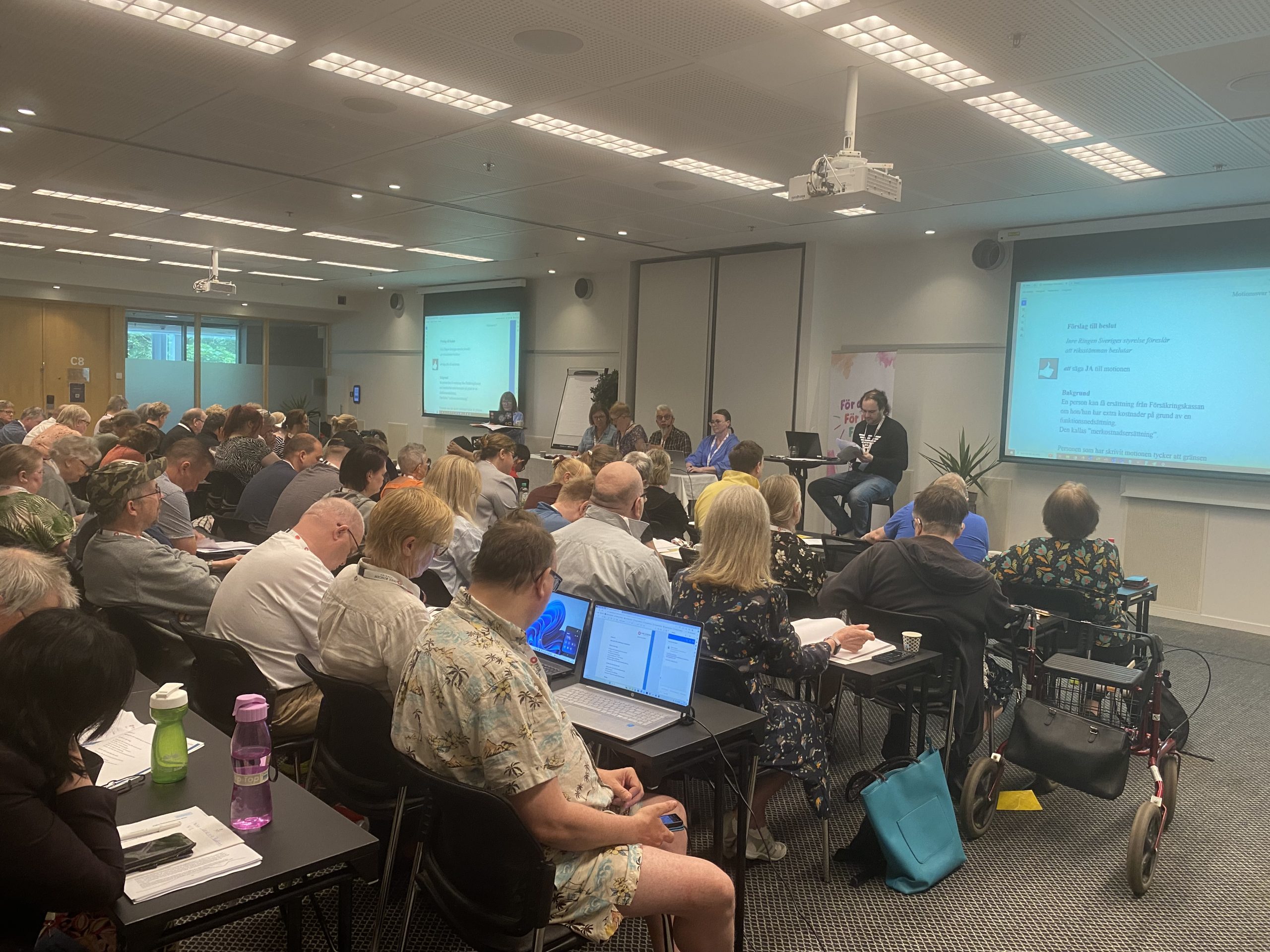 Vit tavla med handskriven text om vad Klippan vill göra