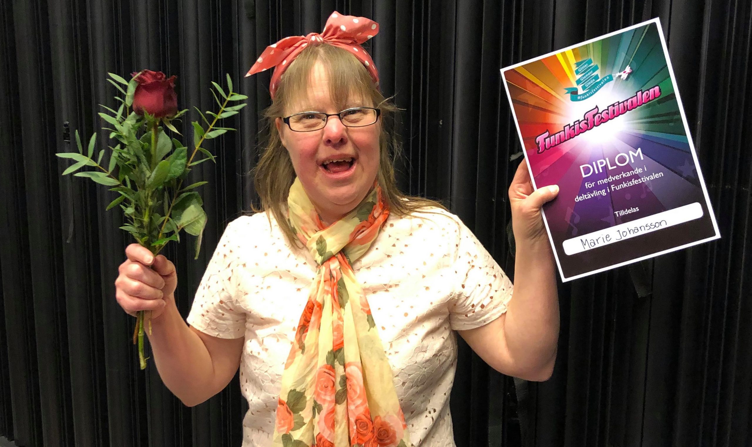 Marie årets vinnare av Funkisfestivalen i Falkenberg