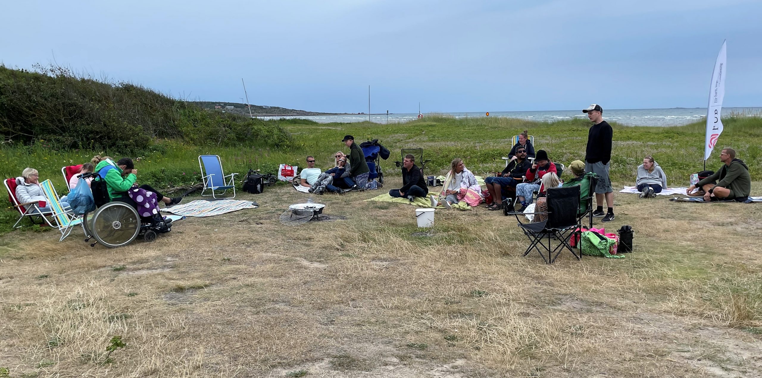 Deltagare på stranden