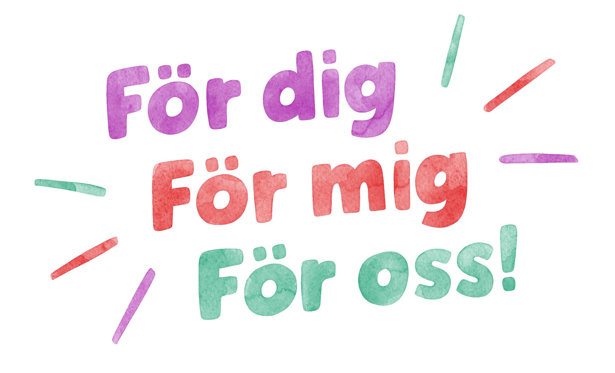För dig för mig flerfärg