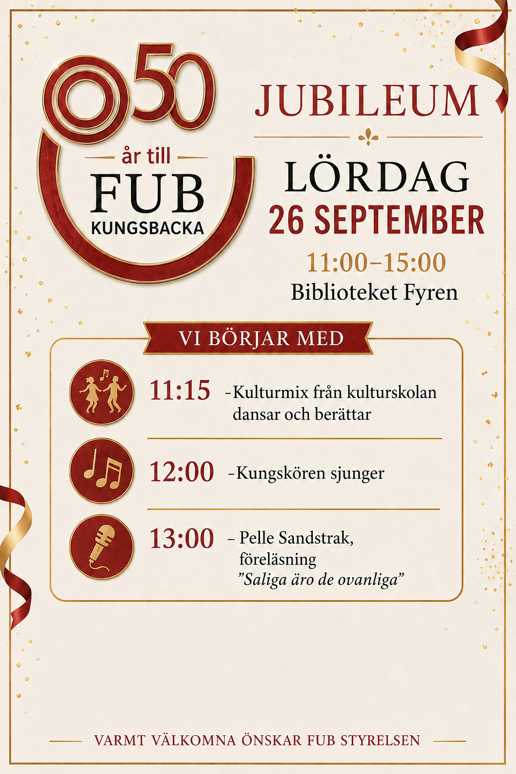 50-årsjubileum FUB Kungsbacka 2026