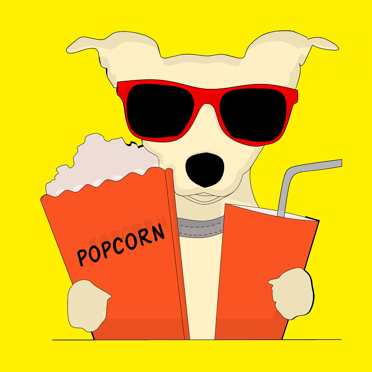 hund med popcorn