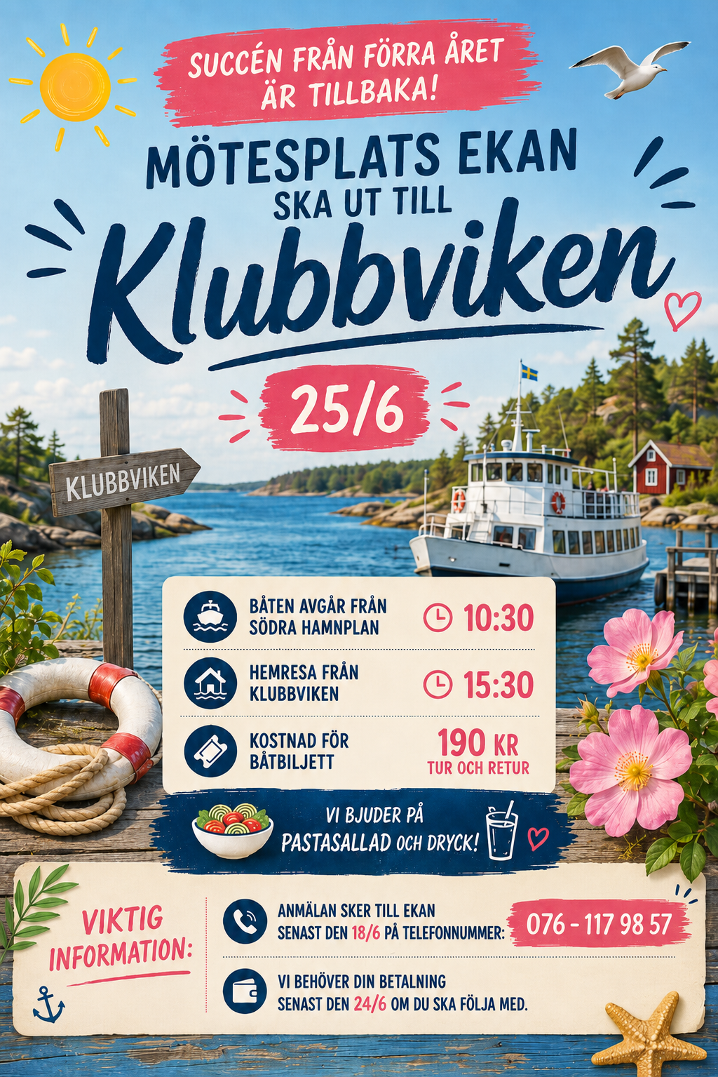 Ekans båtutflykt till Klubbviken