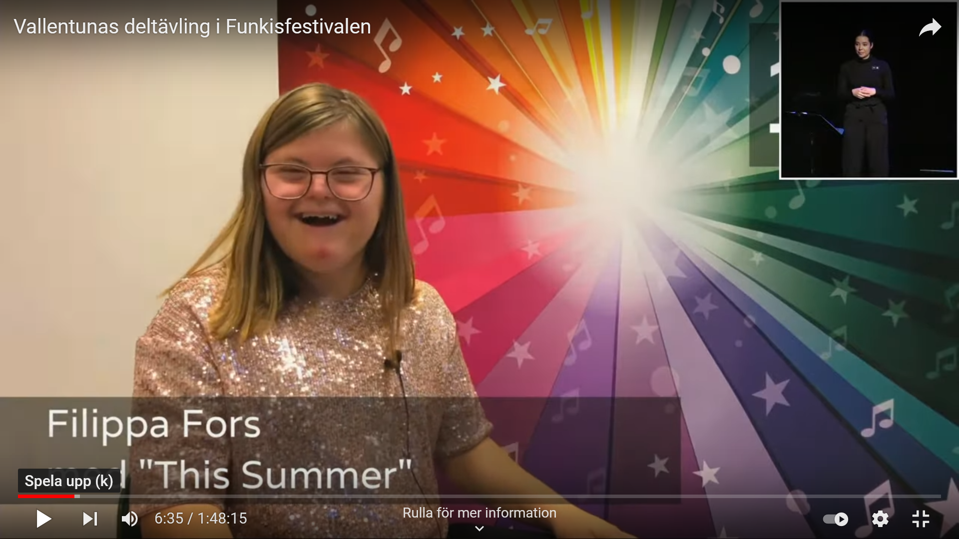 Filippa Fors Funkisfestivalen Vallentuna