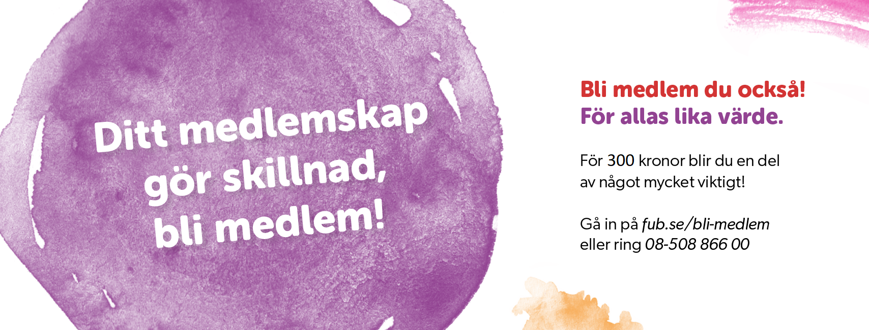 omslagsbild sidor Facebook bli medlem i FUB 300 kr