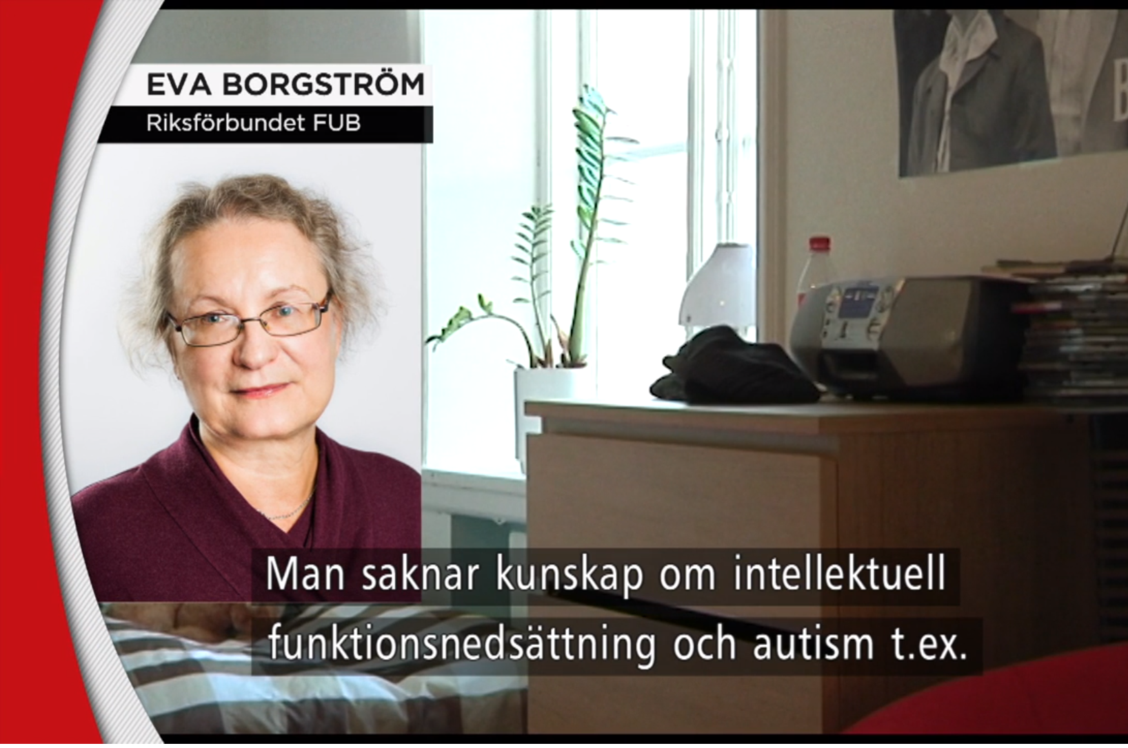 Eva Borgström TV4-inslag LSS-bostäder 20 december 2019