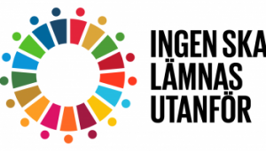 Globala målen ingen ska lämnas utanför symbol