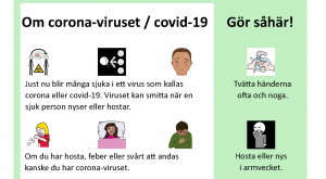 Information om det nya coronaviruset med bildstöd från Västra Götalands-regionen