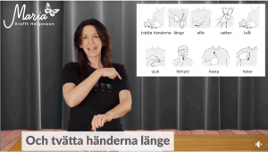 Om det nya coronaviruset med tecken som stöd från Maria Krafft Helgesson.