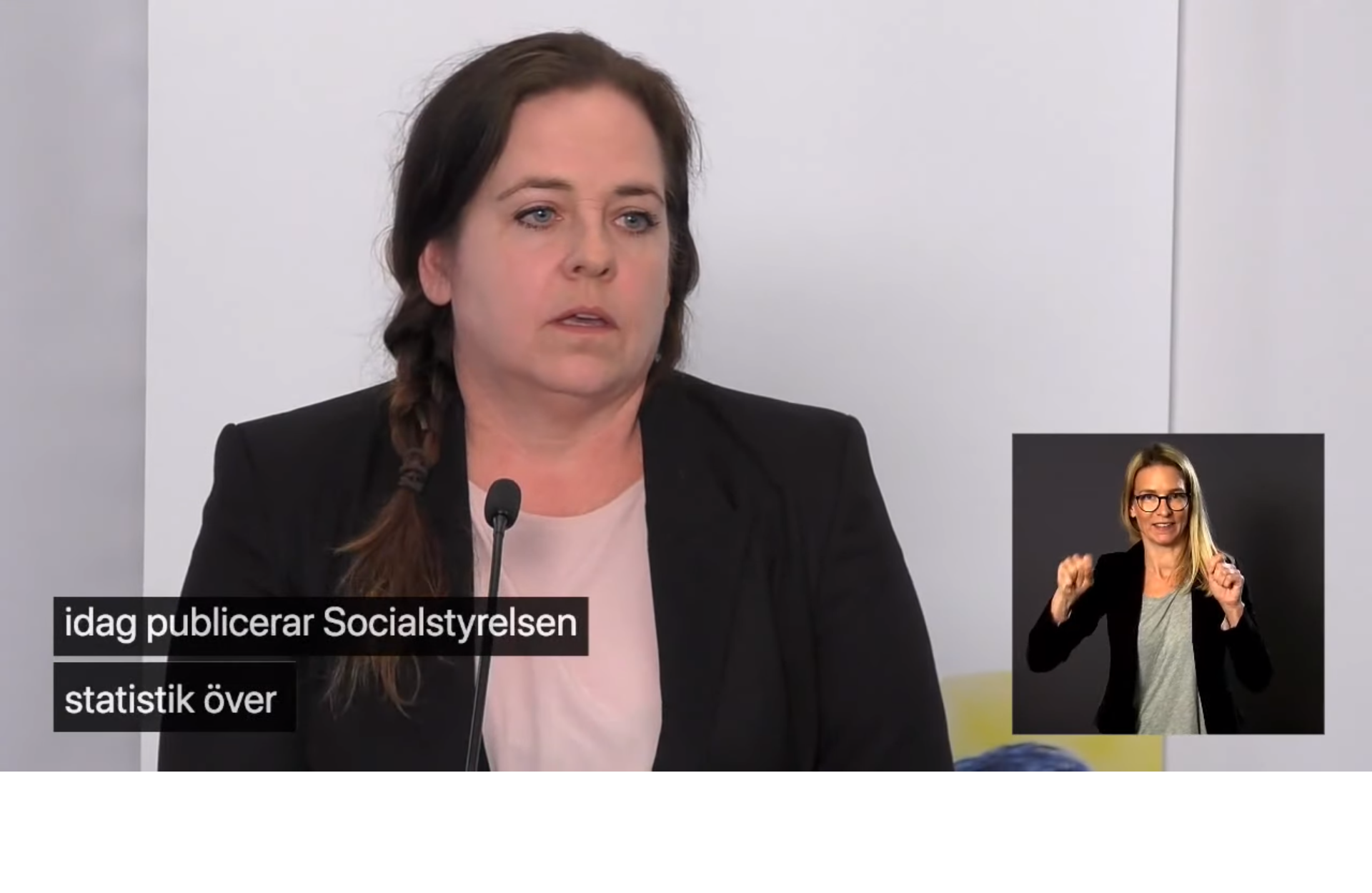 Karin Flyckt, Socialstyrelsen, på Folkhälsomyndighetens presskonferens 13 maj 2020