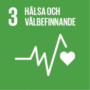 symbol för mål 3 i Agenda 2030 "Hälsa och välbefinnande"