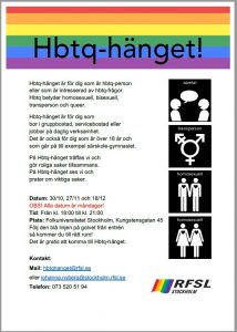 Exempel på inbjudan med pictobilder Hbtq-hänget