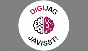 DigiJag logotyp plus texten Javisst!