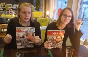 AW med FUB Ale. Madde Bank och Linnea Andersson läser Unik.