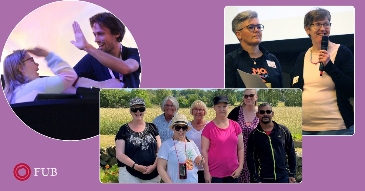 Collage: Bilder av handledare/stödpersoner i olika sammanhang